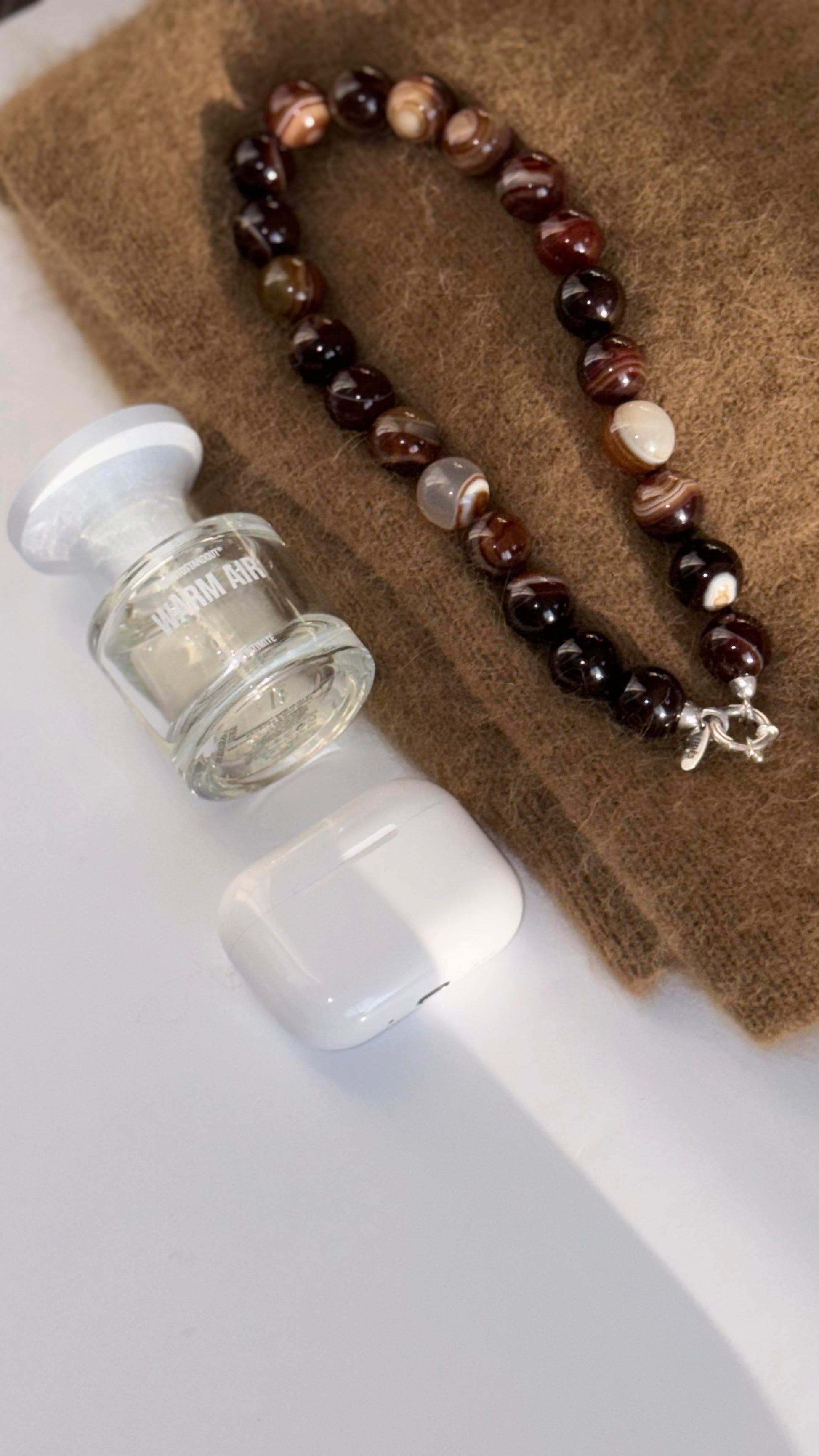 Kavos rudumo vėrinys | Dryžuotas agatas