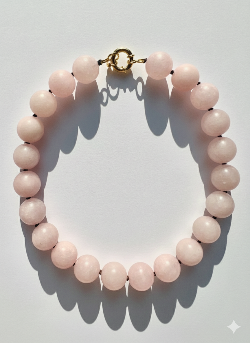 Mass element Necklace| Rose Quartz