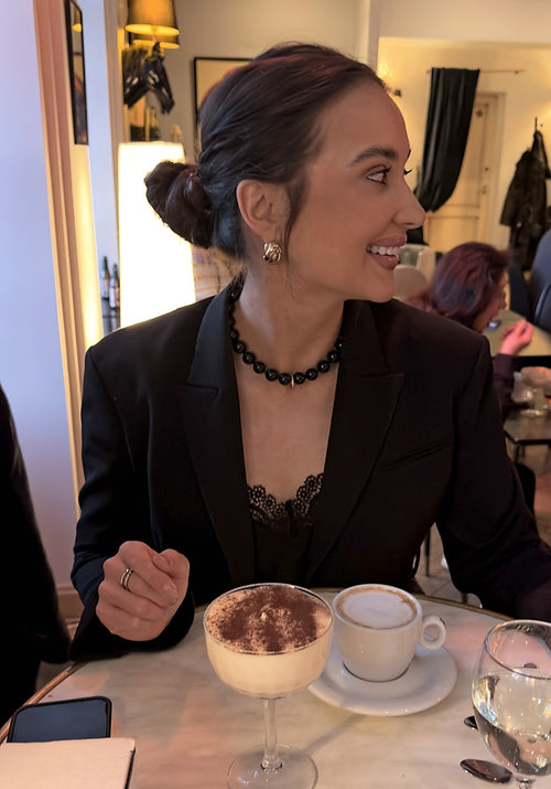 Classic black necklace | Onyx