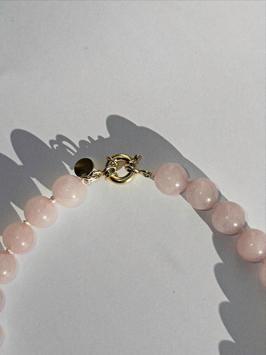 Pastel pink necklace | Rose Quartz