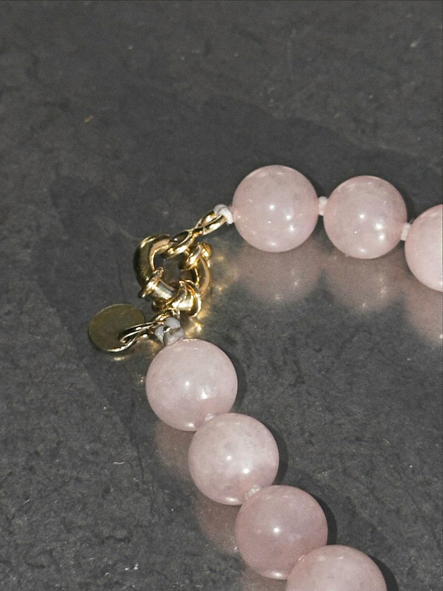 Pastel pink necklace | Rose Quartz