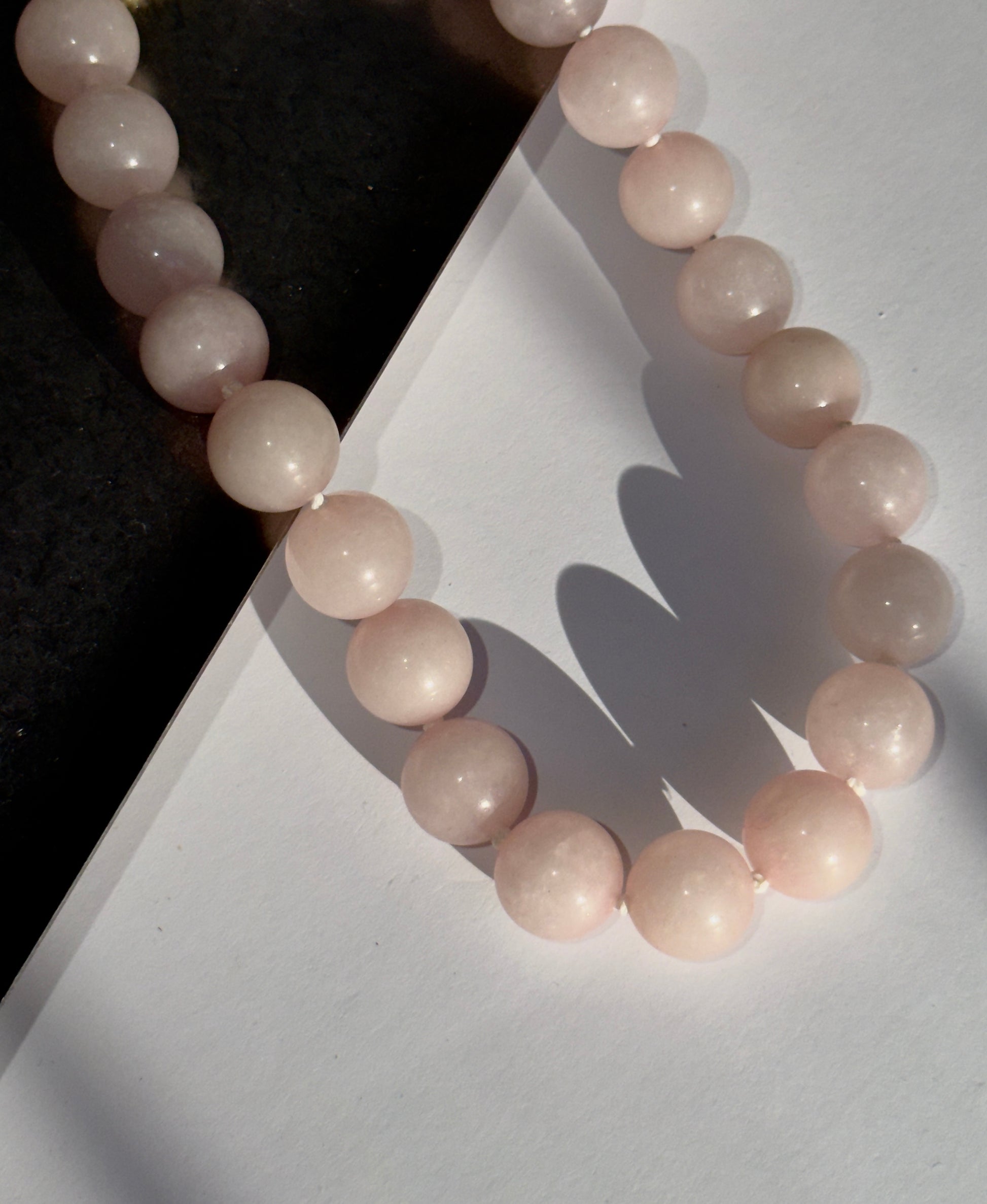 Pastel pink necklace | Rose Quartz