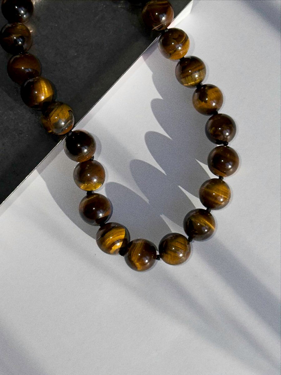 Caramel brown necklace | Tiger eye