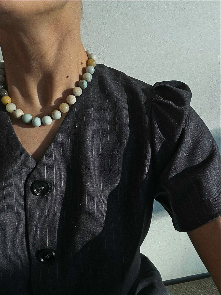 Mėlynos harmonijos vėrinys | Amazonitas