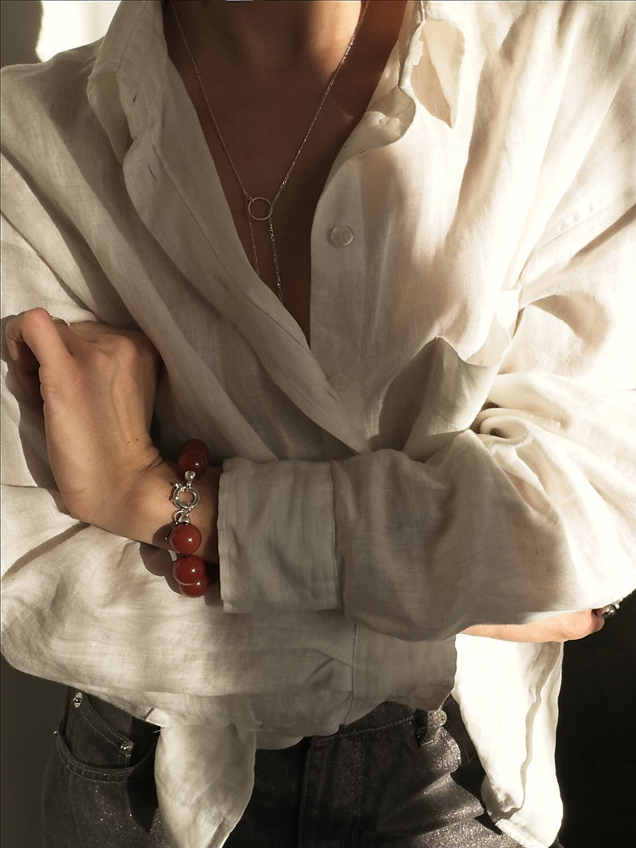 Cherry red bracelet | Carnelian