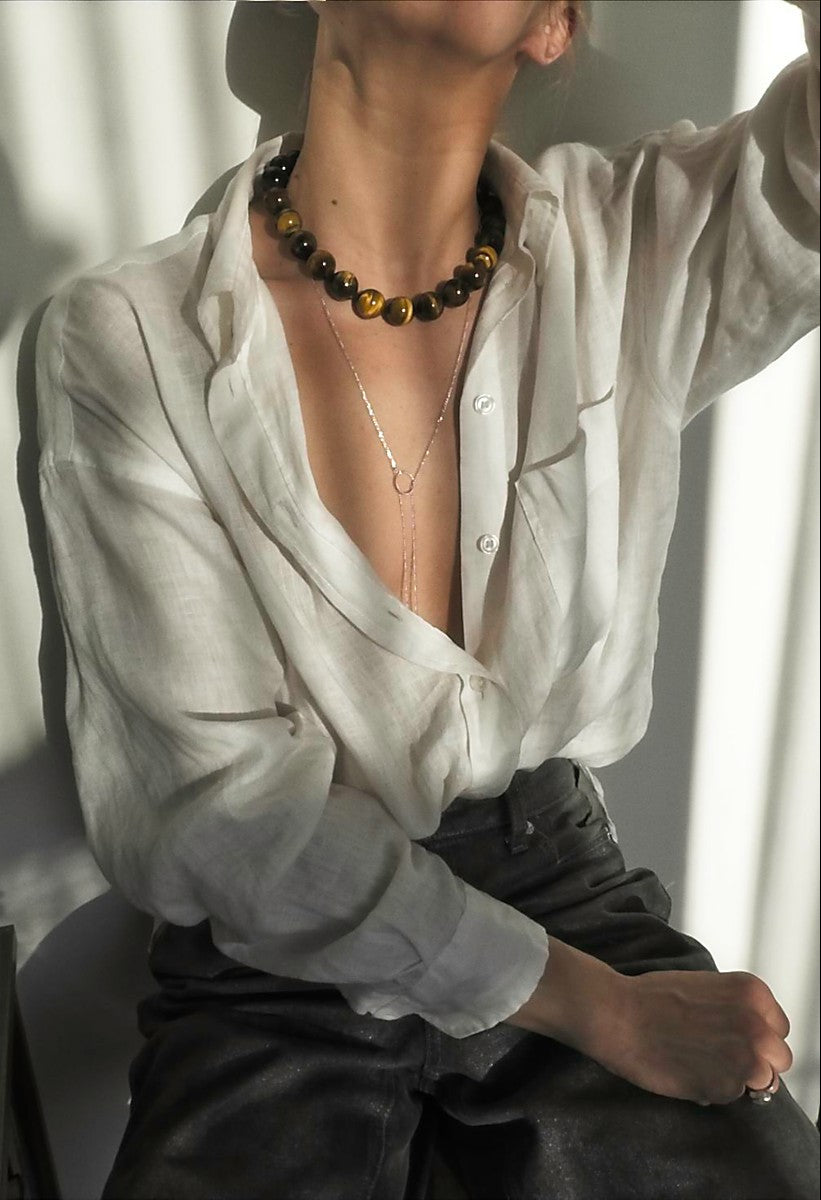 Caramel brown necklace | Tiger eye