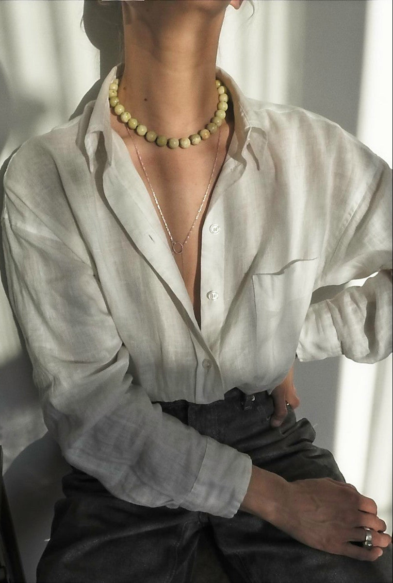 Matcha green necklace | Serpantine