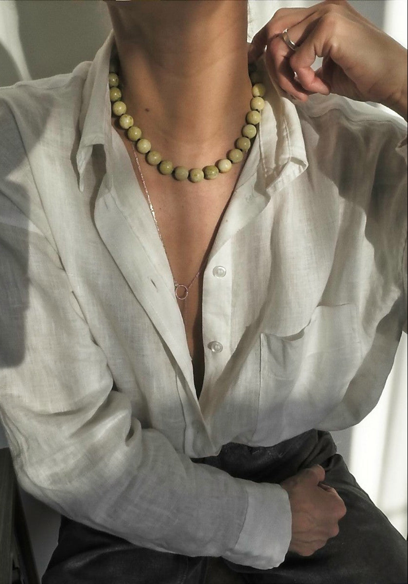 Matcha green necklace | Serpantine