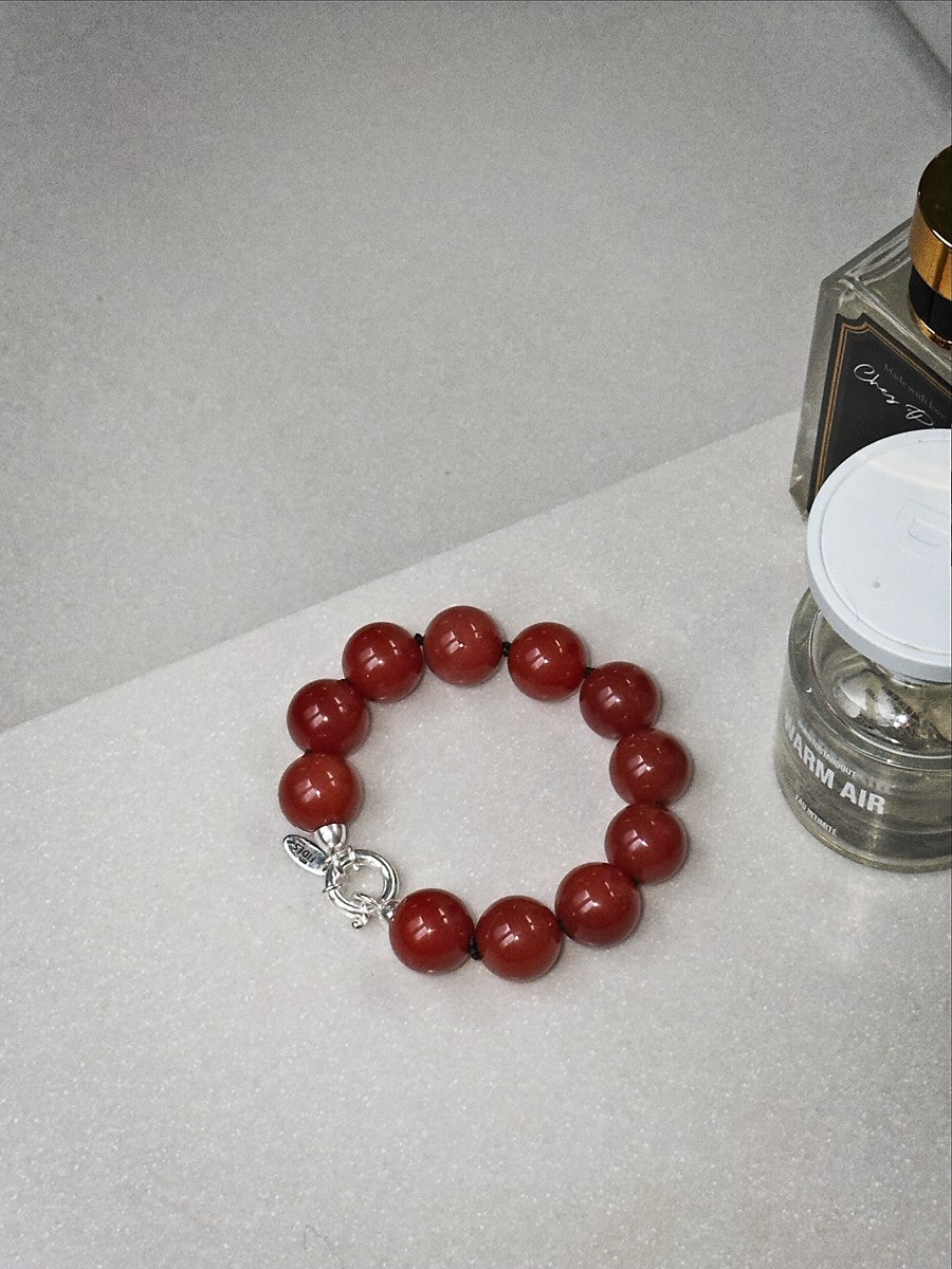 Cherry red bracelet | Carnelian