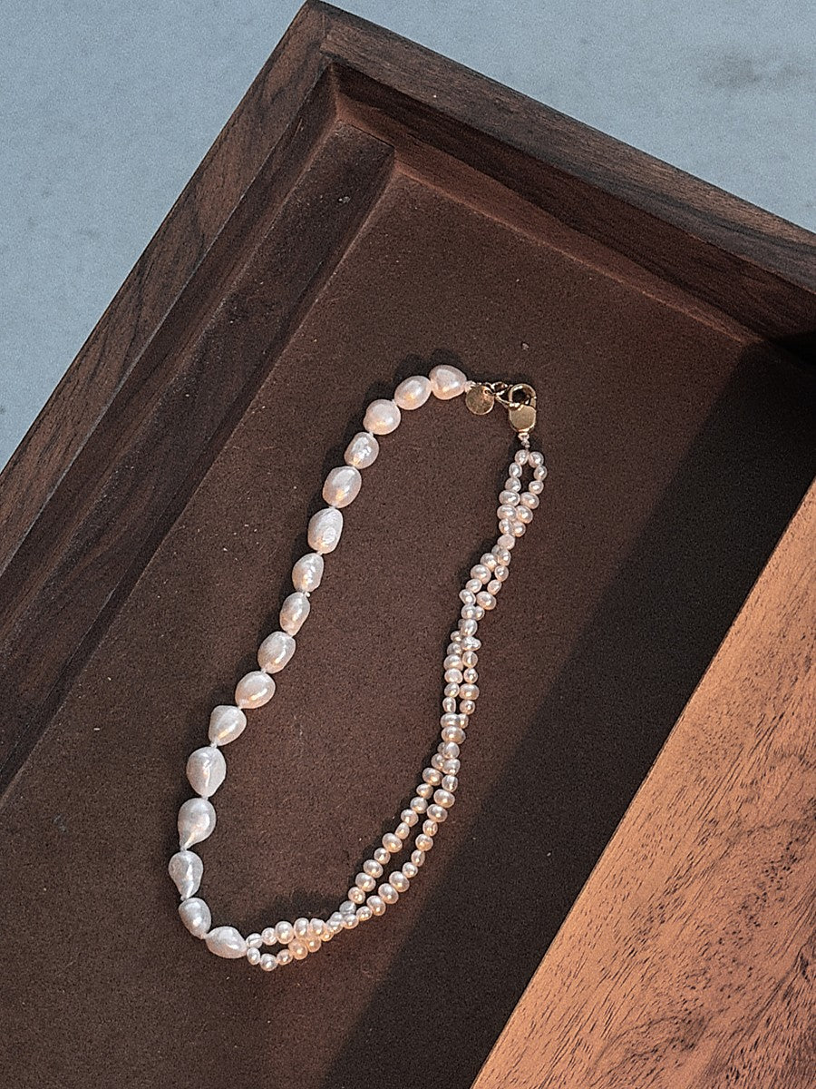 Dual classic necklace | Freshwater pearls